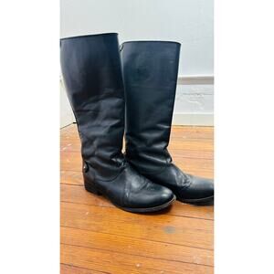 FRYE Melissa Button Back Zip Leather Tall Riding Knee High Boots Womens sz 10